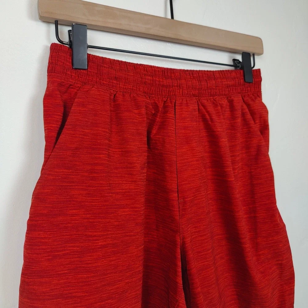 Lululemon Pace Breaker Short Linerless XS Heather Allover Solar Orange Magma Red